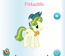 Size: 456x398 | Tagged: safe, gameloft, screencap, pistachio, earth pony, pony, g4, my little pony: magic princess, hat, male, solo, stallion