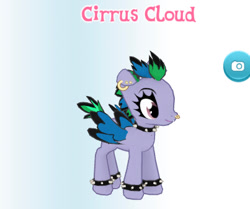 Size: 403x337 | Tagged: safe, gameloft, screencap, cirrus cloud, pony, g4, my little pony: magic princess