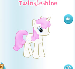 Size: 395x362 | Tagged: safe, gameloft, screencap, twinkleshine, pony, g4, my little pony: magic princess