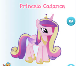 Size: 424x368 | Tagged: safe, gameloft, screencap, princess cadance, pony, g4, my little pony: magic princess