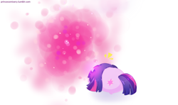 Size: 1280x758 | Tagged: safe, artist:princessmisery, twilight sparkle, oc, oc:pastel gloomy, g4, blob, chubbie, transformation