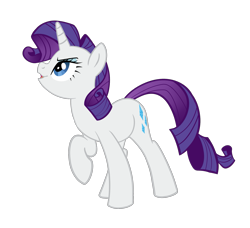 Size: 1993x1819 | Tagged: safe, artist:tersisa, rarity, pony, unicorn, g4, female, looking up, mare, open mouth, raised hoof, show accurate, simple background, solo, transparent background