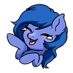 Size: 3464x3464 | Tagged: artist needed, safe, oc, pony, bust, funny, high res, remake, simple background, solo, sticker, transparent background