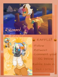 Size: 768x1024 | Tagged: safe, artist:iamsmileo, oc, oc only, bat pony, earth pony, pony, raffle, solo