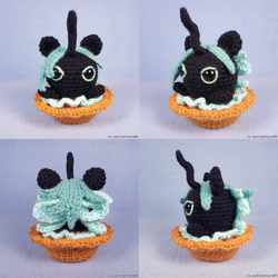 Size: 1000x1000 | Tagged: safe, artist:facja, queen chrysalis, changeling, changeling queen, g4, amigurumi, crochet, irl, photo, plushie