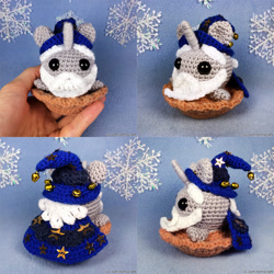 Size: 1000x1000 | Tagged: safe, artist:facja, star swirl the bearded, pony, g4, amigurumi, cape, clothes, crochet, hat, irl, photo, plushie, witch hat