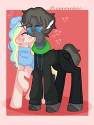 Size: 768x1024 | Tagged: safe, artist:iamsmileo, oc, oc only, earth pony, pony, duo