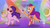 Size: 3072x1727 | Tagged: safe, screencap, pipp petals, sunny starscout, earth pony, pegasus, pony, g5, mission imponable, my little pony: tell your tale, spoiler:g5, spoiler:my little pony: tell your tale, duo, duo female, eyebrows, female, grin, looking at each other, looking at someone, mane stripe sunny, mare, raised eyebrow, smiling, smiling at each other, sunglasses