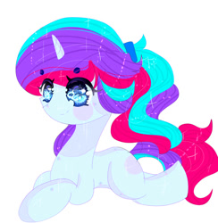 Size: 883x905 | Tagged: safe, artist:magicangelstarartist, oc, oc only, earth pony, pony, lying down, prone, side view, simple background, solo