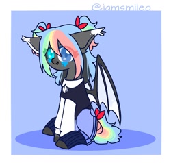 Size: 1475x1402 | Tagged: safe, artist:iamsmileo, oc, oc only, bat pony, pony, solo