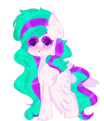 Size: 828x965 | Tagged: safe, artist:magicangelstarartist, oc, oc only, pegasus, pony, blushing, multicolored hair, simple background, solo, transparent background