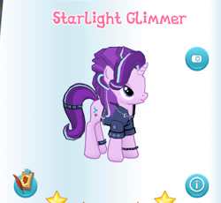 Size: 458x421 | Tagged: safe, gameloft, screencap, starlight glimmer, pony, g4, my little pony: magic princess