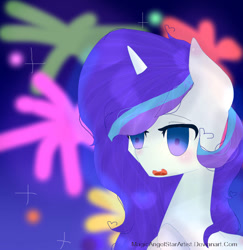 Size: 881x907 | Tagged: safe, artist:magicangelstarartist, oc, oc only, pony, unicorn, female, fireworks, mare, simple background, solo