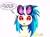 Size: 2732x2048 | Tagged: safe, artist:lordshrekzilla20, dj pon-3, vinyl scratch, pony, unicorn, g4, amogus eyes, among us, crying, female, high res, looking at you, mare, meme, simple background, solo, speech bubble, sunglasses, sus (among us), white background