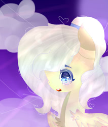 Size: 825x969 | Tagged: safe, artist:magicangelstarartist, oc, oc only, pegasus, pony, commission, female, mare, side view, simple background, solo, sparkly eyes, wingding eyes