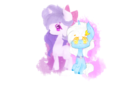 Size: 1024x768 | Tagged: safe, artist:magicangelstarartist, oc, oc only, oc:moon dust, pony, unicorn, duo, female, mare, simple background, transparent background