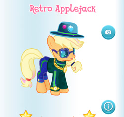 Size: 438x413 | Tagged: safe, gameloft, screencap, applejack, earth pony, pony, g4, my little pony: magic princess