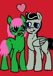 Size: 386x553 | Tagged: safe, oc, oc only, oc:chopsticks, pegasus, pony, base used, blushing, duo, female, heart, looking at each other, looking at someone, male, mare, oc x oc, shipping, simple background, stallion