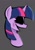 Size: 846x1214 | Tagged: safe, artist:ponconcarnal, twilight sparkle, pony, unicorn, g4, bust, creepy, smiling, solo
