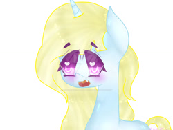 Size: 1024x768 | Tagged: safe, artist:magicangelstarartist, oc, oc only, oc:silver star, pony, female, half body, mare, simple background, solo, watermark