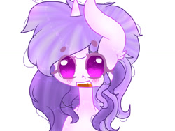 Size: 1024x768 | Tagged: safe, artist:magicangelstarartist, oc, oc only, pony, unicorn, blushing, bust, female, mare, open mouth, simple background, solo
