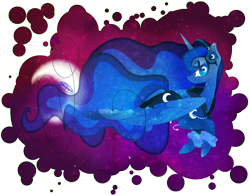 Size: 1280x1006 | Tagged: safe, artist:tallykale, princess luna, alicorn, pony, g4, cutie mark eyes, headphones, solo, wingding eyes