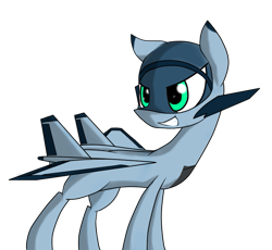 Size: 689x635 | Tagged: artist needed, safe, oc, oc only, unnamed oc, original species, plane pony, colt, cute, fighter plane, foal, grin, happy, jet, jet fighter, male, mig 1.44, mikoyan gurevich mig 1.44, ocbetes, plane, simple background, smiling, solo, standing, teal eyes, transparent background