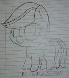 Size: 855x960 | Tagged: safe, oc, oc only, oc:chopsticks, pegasus, pony, colt, cute, foal, lined paper, male, solo, traditional art
