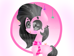 Size: 1024x768 | Tagged: safe, artist:magicangelstarartist, oc, oc only, earth pony, pony, clothes, commission, female, half body, mare, scarf, side view, simple background, solo, transparent background