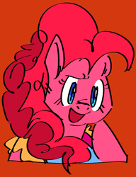 Size: 1034x1349 | Tagged: safe, artist:riptyde164, pinkie pie, earth pony, pony, g4, bust, clothes, open mouth, smiling, solo