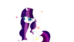 Size: 1024x582 | Tagged: safe, artist:magicangelstarartist, oc, oc only, oc:twily star, alicorn, pony, birthday gift art, female, gift art, mare, side view, solo, watermark