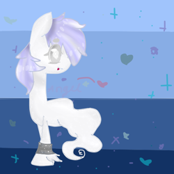 Size: 512x512 | Tagged: safe, artist:magicangelstarartist, oc, oc only, ghost, ghost pony, pony, looking back, simple background, solo