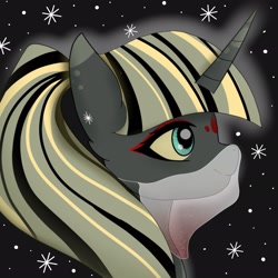 Size: 2048x2048 | Tagged: source needed, safe, artist:manta, oc, oc only, oc:love poison, pony, unicorn, bust, female, high res, mare, portrait, stars