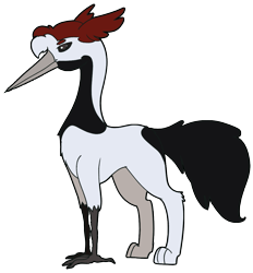 Size: 1049x1131 | Tagged: safe, artist:brainiac, oc, oc:koji, griffon, fallout equestria, fallout equestria:all things unequal (pathfinder), japanese crane griffon, male, solo, wingless