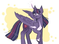 Size: 719x540 | Tagged: safe, artist:goblin, twilight sparkle, alicorn, pony, g4, solo, twilight sparkle (alicorn), wings