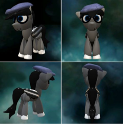 Size: 704x710 | Tagged: safe, artist:yenchey, oc, oc only, oc:chopsticks, pegasus, pony, 3d, male, smiling, solo, spore, stallion