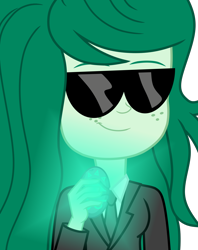 Size: 1300x1640 | Tagged: safe, artist:lightning_musicwave_safe, wallflower blush, human, equestria girls, g4, clothes, crossover, meme, memory stone, men in black, reference, solo, sunglasses, tuxedo