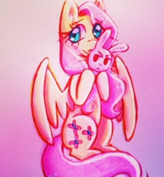 Size: 662x716 | Tagged: safe, artist:violetmilk, angel bunny, fluttershy, g4, duo, duo male and female, female, male