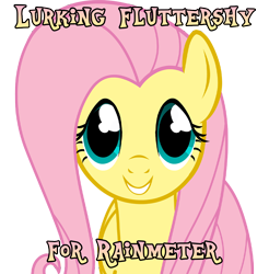 Size: 1000x1015 | Tagged: safe, artist:donkoopa, artist:flamingo1986, part of a set, fluttershy, pegasus, pony, g4, animated at source, happy, looking at you, part of a series, rainmeter, simple background, smiling, solo, transparent background
