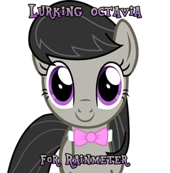 Size: 1000x1015 | Tagged: safe, artist:donkoopa, artist:flamingo1986, part of a set, octavia melody, earth pony, pony, g4, animated at source, bowtie, happy, looking at you, necktie, part of a series, rainmeter, simple background, solo, transparent background