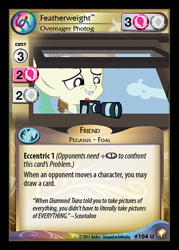 Size: 344x480 | Tagged: safe, enterplay, featherweight, equestrian odysseys, g4, my little pony collectible card game, ponyville confidential, camera, ccg, merchandise, solo