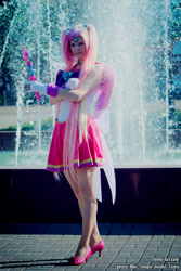 Size: 1000x1500 | Tagged: safe, artist:facja, princess cadance, human, g4, clothes, cosplay, costume, humanized, irl, irl human, photo, sailor moon (series), winged humanization, wings