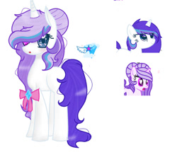 Size: 964x829 | Tagged: safe, artist:magicangelstarartist, oc, oc only, oc:angel star, oc:windy cloud, pony, unicorn, bow, female, fusion, mare, simple background, trio