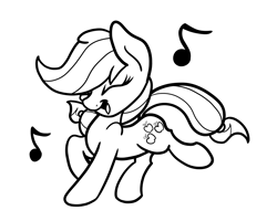 Size: 2048x1638 | Tagged: safe, artist:ewoudcponies, applejack, earth pony, pony, g4, dancing, eyes closed, solo