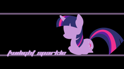 Size: 1920x1080 | Tagged: safe, artist:alexstrazse, artist:ponydude186, edit, twilight sparkle, pony, unicorn, g4, base used, black background, female, line, lying down, mare, minimalist, name, no eyes, simple background, solo, unicorn twilight, wallpaper, wallpaper edit