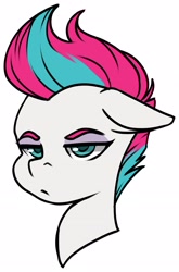 Size: 1912x2894 | Tagged: safe, artist:inkkeystudios, zipp storm, pegasus, pony, g5, bust, commission, floppy ears, frown, solo, unamused