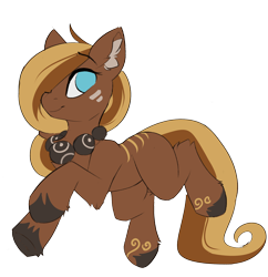 Size: 2010x2075 | Tagged: safe, artist:beardie, oc, oc only, unnamed oc, earth pony, pony, high res, jewelry, necklace, raised hoof, simple background, smiling, solo, transparent background