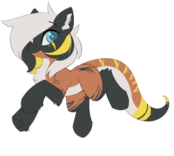Size: 2398x2158 | Tagged: safe, artist:beardie, oc, oc only, unnamed oc, original species, pony, snake, snake pony, high res, raised hoof, simple background, smiling, solo, transparent background