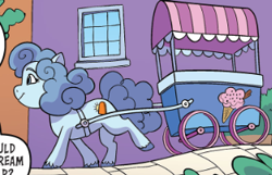 Size: 313x201 | Tagged: safe, idw, official comic, afternoon delight (g5), earth pony, pegasus, pony, g5, spoiler:comic, spoiler:g5comic, background pony, comic, female, food, ice cream, mare