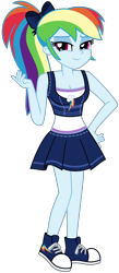 Size: 4122x9470 | Tagged: safe, artist:emeraldblast63, rainbow dash, human, equestria girls, g4, clothes, converse, female, rainbow dash always dresses in style, shoes, skirt, solo